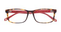 Tortoise Ted Baker Berg Rectangle Glasses - Flat-lay