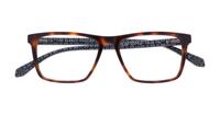 Tortoise Ted Baker Boone Square Glasses - Flat-lay
