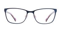 Blue Ted Baker Bree Rectangle Glasses - Front