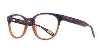 Dark Brown Ted Baker Cade Round Glasses - Angle