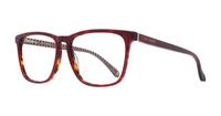 Red / Tortoise Ted Baker Carlson Square Glasses - Angle