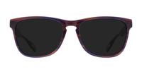 Dark Brown / Blue Horn Ted Baker Clayton Rectangle Glasses - Sun
