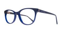 Navy Ted Baker Cotton Cat-eye Glasses - Angle