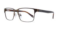 Brown Ted Baker Curtis Rectangle Glasses - Angle