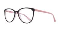 Pink/Tortoise Ted Baker Dew Oval Glasses - Angle