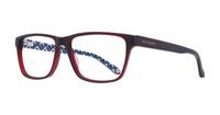 Red Ted Baker Duval Square Glasses - Angle