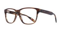 Brown Horn / Beige Ted Baker Efren Rectangle Glasses - Angle