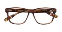 Brown Horn / Beige Ted Baker Efren Rectangle Glasses - Flat-lay