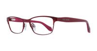 Red Ted Baker Firefly Oval Glasses - Angle