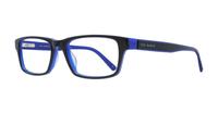 Black / Blue Ted Baker Folk Square Glasses - Angle