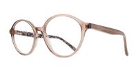 Gloss Crystal Nude Ted Baker Kaity Round Glasses - Angle