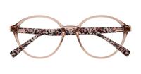 Gloss Crystal Nude Ted Baker Kaity Round Glasses - Flat-lay