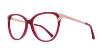 Burgundy Ted Baker Marcy Cat-eye Glasses - Angle