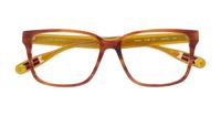 Amber Horn Ted Baker Noble Square Glasses - Flat-lay