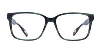 Green/Havana Ted Baker Noble Square Glasses - Front