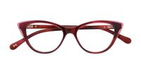 Burgundy Ted Baker Noella Cat-eye Glasses - Flat-lay