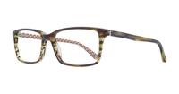 Brown Ted Baker Nolan Rectangle Glasses - Angle