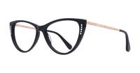 Black Ted Baker Pearl Cat-eye Glasses - Angle