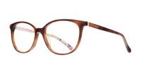 Brown Tortoise Ted Baker Polina Round Glasses - Angle