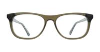 Crystal Olive Green Ted Baker Rowan Rectangle Glasses - Front