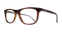 Gloss Brown Horn Ted Baker Rowan Rectangle Glasses - Angle