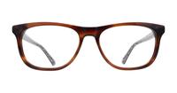 Gloss Brown Horn Ted Baker Rowan Rectangle Glasses - Front