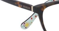 Tortoise Ted Baker Saxon Rectangle Glasses - Detail