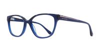 Blue Ted Baker Skylar Square Glasses - Angle