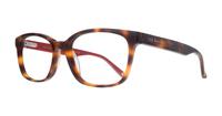 Tortoise Ted Baker Wiley Rectangle Glasses - Angle