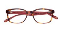 Tortoise Ted Baker Wiley Rectangle Glasses - Flat-lay