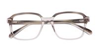 Gloss Crystal Grey Ted Baker Willian Square Glasses - Flat-lay