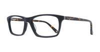 Black Ted Baker Woody Rectangle Glasses - Angle