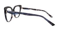 Gloss Crystal Blue/ Tortoise Ted Baker Zowie Square Glasses - Side