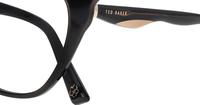 Gloss Crystal Camel / Black Ted Baker Zowie Square Glasses - Detail