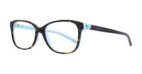 Havana / Tiffany Blue Tiffany TF2097 Square Glasses - Angle