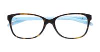 Havana / Tiffany Blue Tiffany TF2097 Square Glasses - Flat-lay