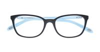 Black / Tiffany Blue Striped Tiffany TF2109HB Square Glasses - Flat-lay