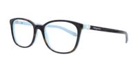 Havana / Tiffany Blue Tiffany TF2109HB Square Glasses - Angle