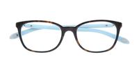 Havana / Tiffany Blue Tiffany TF2109HB Square Glasses - Flat-lay