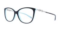Black / Blue Tiffany TF2143B Square Glasses - Angle