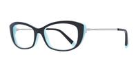 Black / Blue Tiffany TF2178 Rectangle Glasses - Angle