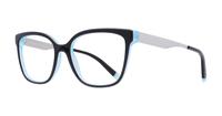 Black / White Tiffany TF2189 Square Glasses - Angle