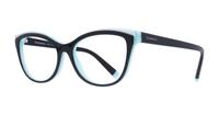 Black / Blue Tiffany TF2192 Oval Glasses - Angle