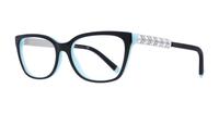Black / Blue Tiffany TF2199B Oval Glasses - Angle