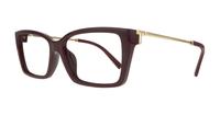 Burgundy Tiffany TF2239U Rectangle Glasses - Angle