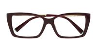 Burgundy Tiffany TF2239U Rectangle Glasses - Flat-lay