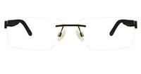 Black Timberland TB1307 Rectangle Glasses - Front
