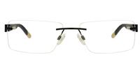 Brown Timberland TB1307 Rectangle Glasses - Front