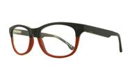 Black/Orange Timberland TB1327 Oval Glasses - Angle