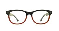 Black/Orange Timberland TB1327 Oval Glasses - Front